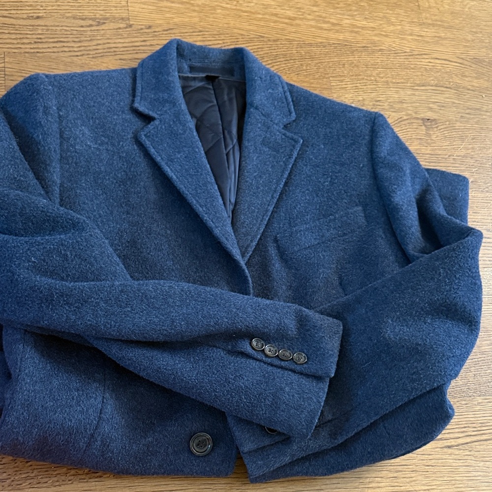 J. Crew Men's Dark Blue Top Coat